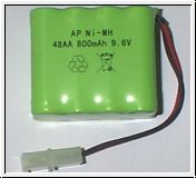 Akkupack 9,6 V 800 mAh kompakt